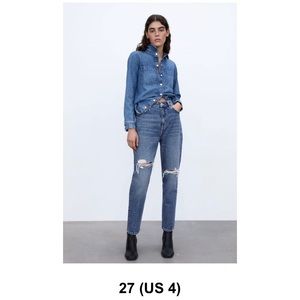 Brand new Zara mom fit jeans